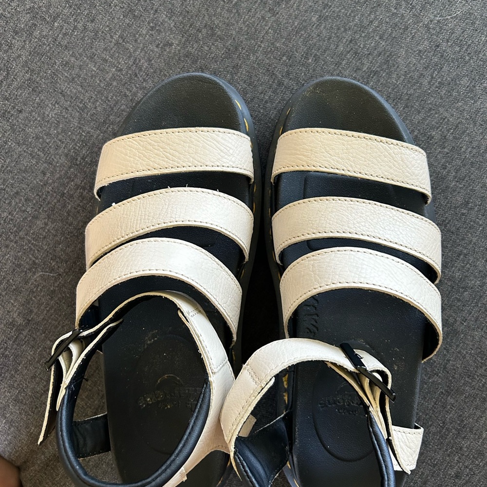 Dr. Martens Cream Strappy Sandals